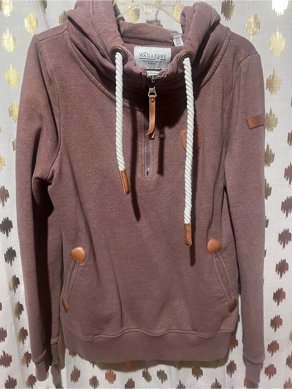 Wanakome Rope-Drawcord Pullover Hoodie